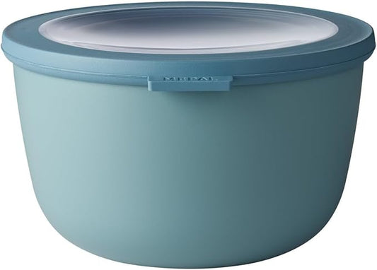 Mepal, Cirqula Multi Food Storage and Serving Bowl with Lid, Food Prep Container, Nordic Green, 2.1 Quarts (2 Liters, 68 ounces), 1 Count