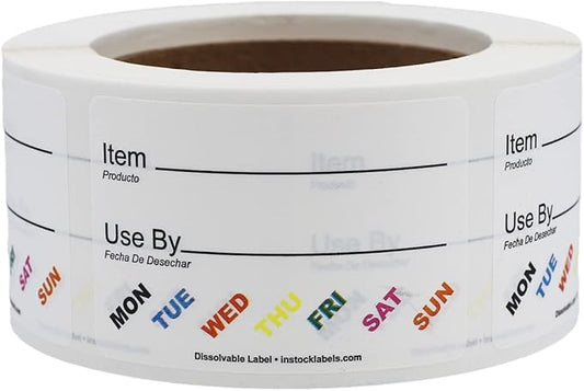 Simplified Universal Dissolvable Labels 2 x 3 500 Total Adhesive Stickers