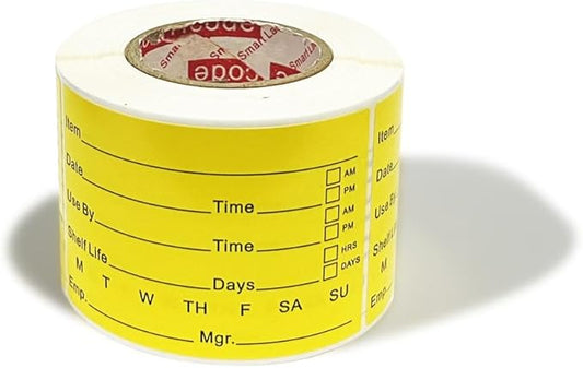 2 x 3'' Self-Adhesive Removable Freezer Food Labels- Easy Clean Leaves No Residue- Cooler Food Storage Freezer Stickers Plastic Paper Perfect for Reusable Containers 300 Stickers