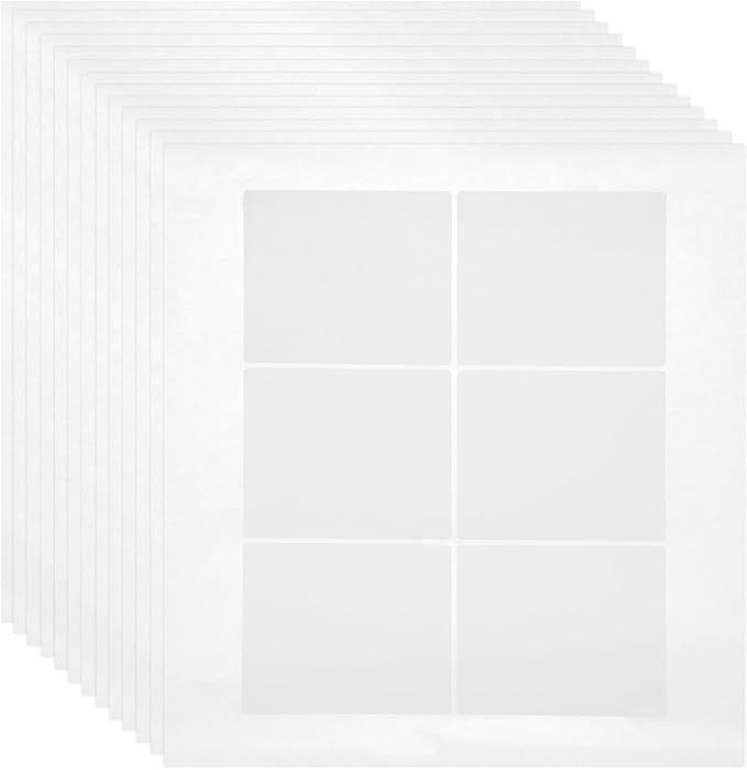 MECCANIXITY 500 Sheets Barcode Label 3 x 3 inch Printable Laser and Inkjet Labels Address Labels for Copier Mailing Shipping Labels File Folders Envelopes, 6 Per Page, 3000 Labels