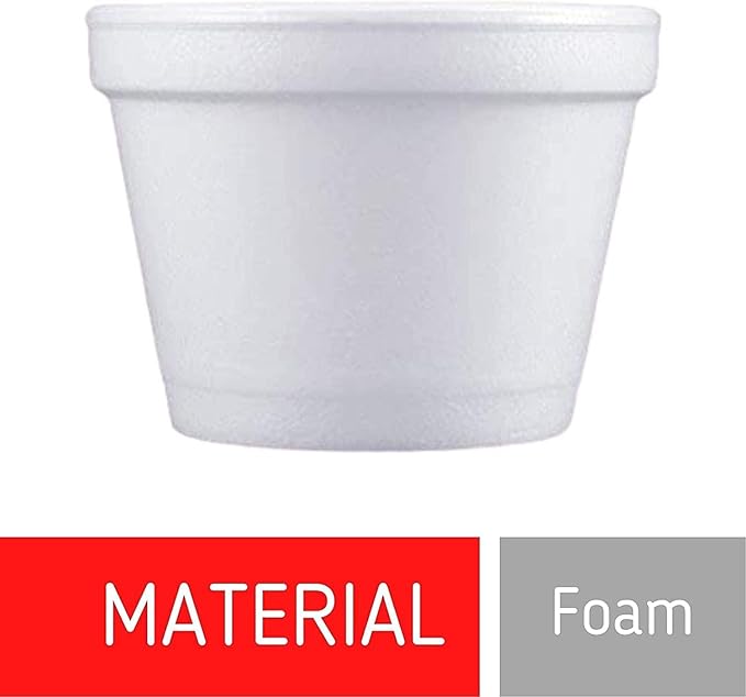 Mr Miracle 8 Ounce Foam Cup with Vented Lid in White. Hot and Cold Foods. For Ice Cream, Yogurt, Soup, Takeout, Carryout. Model MM-8SJ20/20JL (100, 8 Ounce)