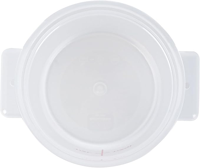 Restaurantware-Met Lux 1 Quart Food Storage Container, 1 Translucent Storage Container - Lids Sold Separately, Red Volume Markers, Dishwashable Container, Side Handles, For Storing Foods