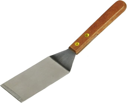 Chef Craft Select Stainless Steel Solid Wooden Handled Cookie Spatula, 8 inches in Length, Natural
