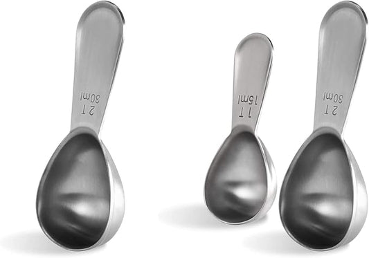 Coffee Scoop: U-Taste Durable 18/8 Stainless Steel Measuring Coffee Scoop 1 tablespoon & 2 tablespoon