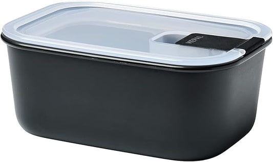 Mepal EasyClip 23oz/700ml - Leakproof & Airtight Food Storage Container | BPA-Free | One-Click Open & Close System | Nordic-Black | Made in Holland