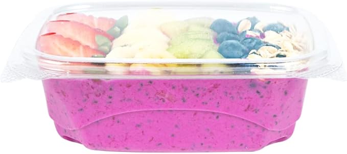 Restaurantware Thermo Tek 12 Ounce Deli Food Containers 100 Anti-Fog Hinged Lid Containers - Freezable Rectangle Clear Plastic To Go Food Containers Disposable