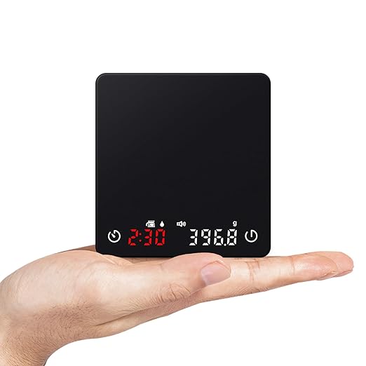 Coffee Scale with Timer, 0.1g High Precision Kitchen Scale, Drip Espresso Scale with Auto Tare, Touch Sensor and Silicone Cover - 4.4 lbs/2 kg
