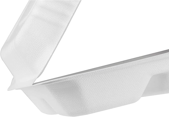 KARAT EARTH Clamshell Take Out Food Containers [9"x9", 200 ct ] 3 Compartments | Compostable To Go Containers, Natural Biodegradable Bagasse | White