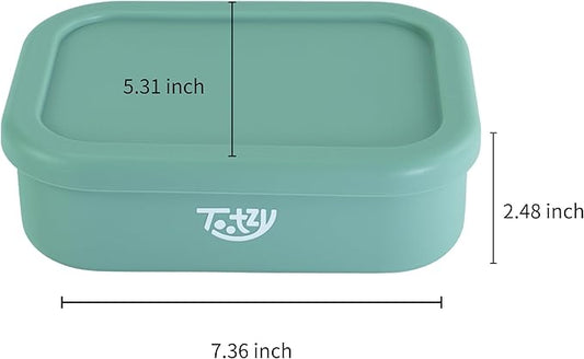 Premium Silicone Bento Box 30 oz – Reusable, Leakproof, BPA-Free Lunch Container – Microwave & Dishwasher Safe – Perfect for Dog Meals, School Lunch, Office, or Travel – Eco-Friendly (Sage)