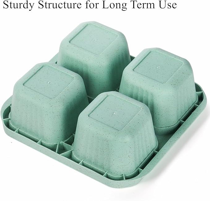 8 Pack Snack Containers, Reusable Bento Lunch Boxes for Kids Adults, Meal Prep Lunch Containers 4 Compartment Small Portion, Wheat Straw Divided Food Storage Containers for School Work