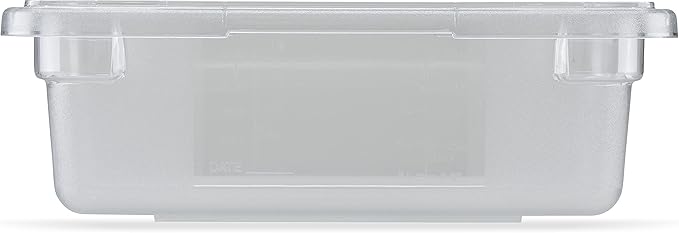 Carlisle FoodService Products Storplus Food Storage Container with Stackable Design for Catering, Buffets, Restaurants, Polycarbonate (Pc), 3.5 Gallons, Clear, (Pack of 6)