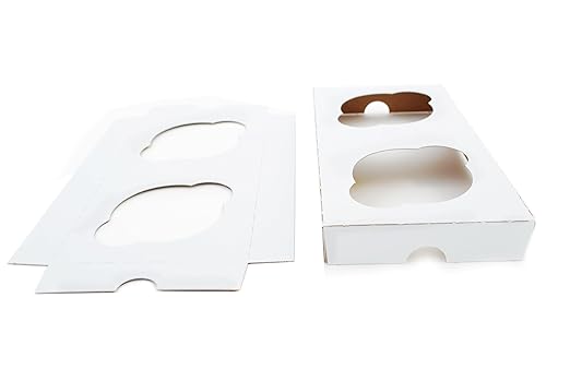 Southern Champion Tray 10004 Clay Coated Kraft Paperboard 2-ct Cupcake Insert, 7-7/8" Length x 3-7/8" Width x 7/8" Height (Case of 200)