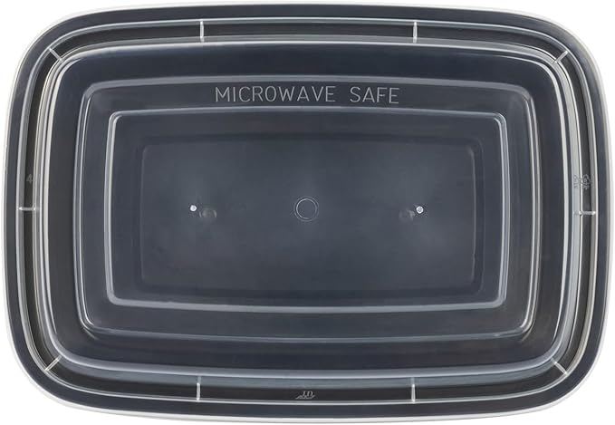 Restaurantware Asporto 24 Ounce Take Out Containers, 50 Food Containers With Lids - Microwavable, Disposable, Black Plastic To Go Food Containers, No BPA, For Take Out And Delivery