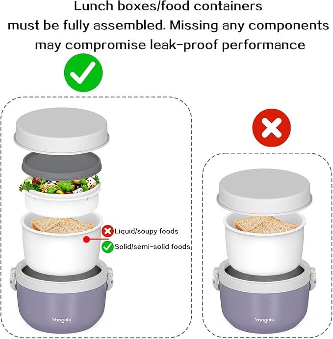 Thermo for Hot Food 28oz, Vacuum Insulated Food Container for Adults, Wide Mouth Leakproof Soup Thermo Stainless Steel Insulated Food Jar(Purple)
