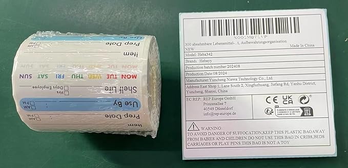 300 Removable Food Labels, Water/Oil/Tear Resistant Freezer Pantry Labels with Perforation Line No Residue Left for Food Containers Jars Kitchen Restaurant Storage Organization