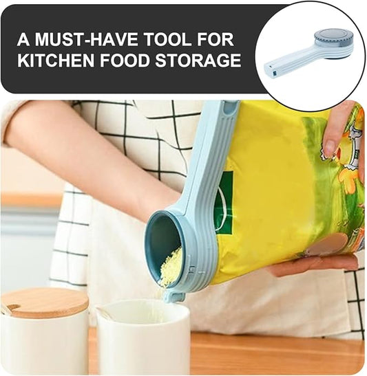 6pcs Bag Clip with Pour Spout Food Bag Sealing Clips for Kitchen Storage Clamp for Snacks Pet Food and More