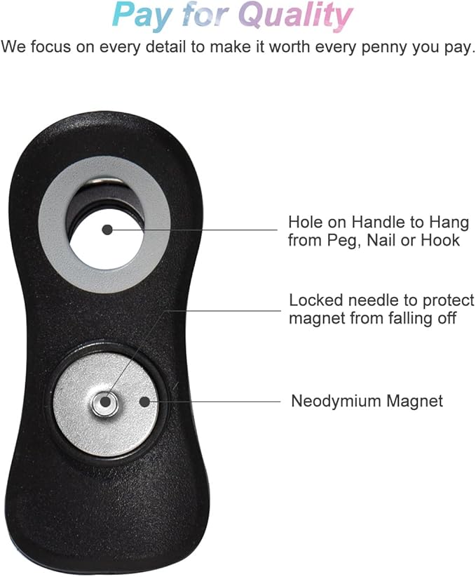 All Purpose Magnetic Clips - Chip & Bag Clips, Refrigerator Magnets for Bread, Snack & Food Bags (Pack of 10, Black & White Colors)