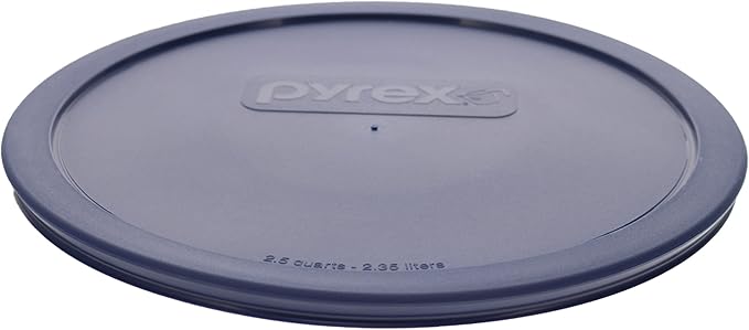 Pyrex (2 325 2.5qt Glass Mixing Bowl, & (2) 325-PC 2.5qt Blue Mixing Bowl Lid (2-Pack) Made in the USA
