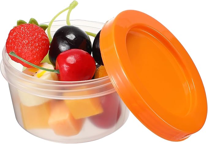 Tanlade 48 Pcs Snack Containers 7 Oz Small Plastic Food Containers with Lids Reusable Freezer Storage Jars Lunch Box, Microwave, Dishwasher and Freezer Safe