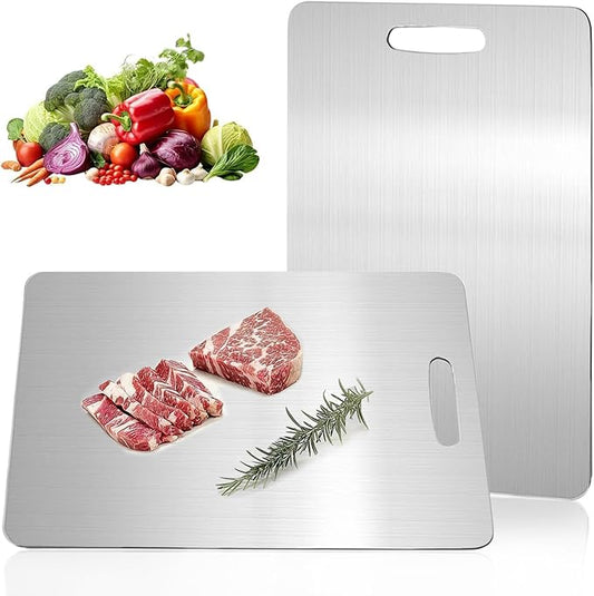 Katuchef Titanium Cutting Board,Katuchef Titanium Cutting Boards for Kitchen,Double-Sided Available Cutting Board for Vegetables and Meat, Easy to Clean and Store(M)