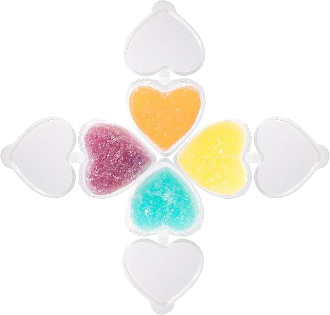 Frcctre 200 Pack 1.5 oz Disposable Plastic Portion Cups with Lids, Heart Shaped Plastic Jello Shot Cup Souffle Cups Leak Proof Condiment Containers for Sauces, Samples, Jello Shot, Slime, Craft