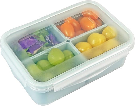 carrotez Food Storage Container with 4 Removable Compartments, Food Prep Container with Airtight Lids, Portion Control Container, Reusable, BPA Free, 4.6 Cup(1100ml)