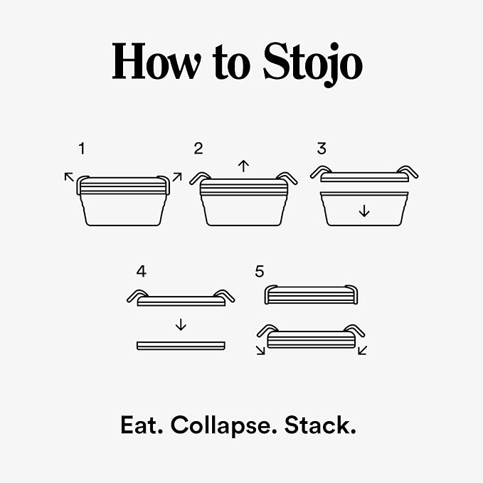 STOJO Collapsible Bowl - Carbon, 36oz - Reusable Silicone Bowl for Hot and Cold Food - Perfect for Travel, Meal Prep, To-Go Lunch, Camping & Hiking - Microwave & Dishwasher Safe
