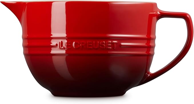 Le Creuset Stoneware Signature Batter Bowl, 3.25qt., Cerise