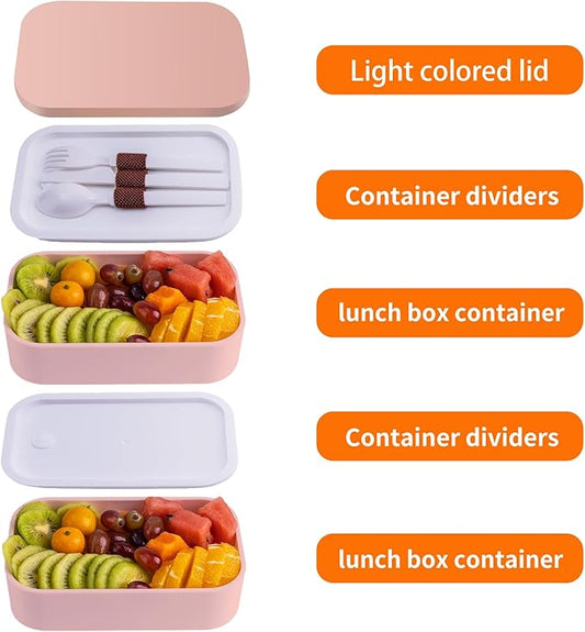Bento Lunch Box with Lunch Bag, Japanese Lunch Containers for Adults, Leakproof 54oz Red