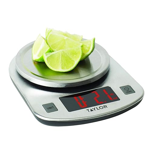 Taylor Digital Kitchen Scale, 11 pound capacity, Steel