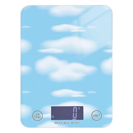 Food Scale Kitchen Scale Food Scales Digital Weight Grams and Ounces Small Electronic Food Scale for Baking Cooking Blue Sky