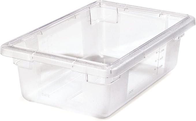 Carlisle FoodService Products Storplus Food Storage Container with Stackable Design for Catering, Buffets, Restaurants, Polycarbonate (Pc), 3.5 Gallons, Clear, (Pack of 6)