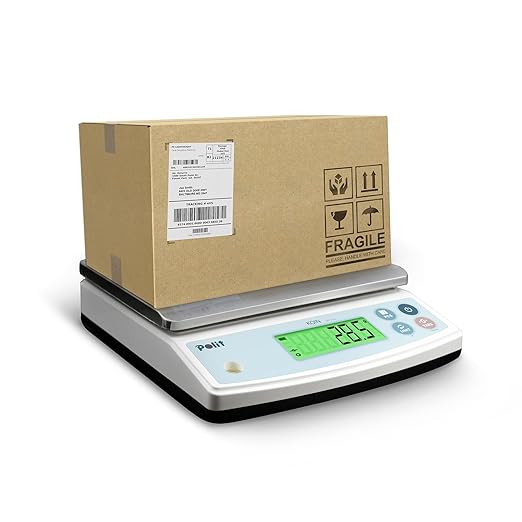 Polit Food Kitchen Scale KOIN, 40lb/18Kg Digital Kitchen Scale Grams Ounces 1g/0.04oz Accuracy, LCD Display, Rechargeable, 5 Weight Unit (with Power Adaptor)