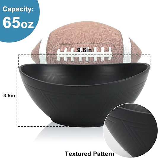 65 OZ Large Bowls Set Wheat Straw Bowls Set 4 PCS, Unbreakable Salad Bowls Reusable Mixing Bowls Set Microwave & Dishwasher Safe Kitchen Bowls for Salad, Cereal, Soup and Oatmeal (Black)