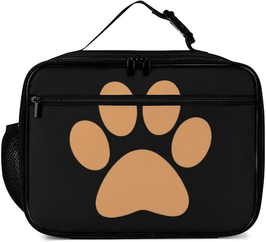 Paw Print Reusable Lunch Box Insulated Lunch Bag Cooler Bag Lunchbox Meal Food Container Tote Bag for Women Kids Girls Boy School Camping Hiking Picnic Beach Travel