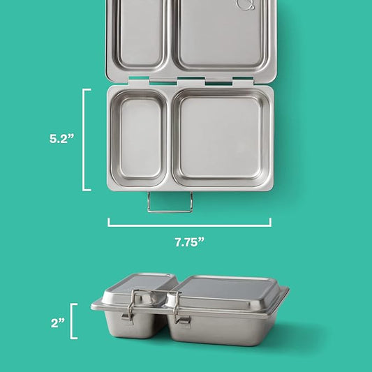 PlanetBox Classic Stainless Steel Bento Lunch Box for adults and kids
