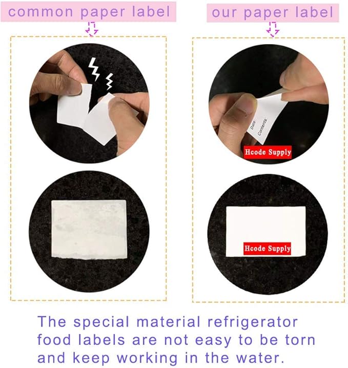 2 x 3'' Self-Adhesive Removable Freezer Food Labels- Easy Clean Leaves No Residue- Cooler Food Storage Freezer Stickers Plastic Paper Perfect for Reusable Containers 300 Stickers (2x3 Fill in)