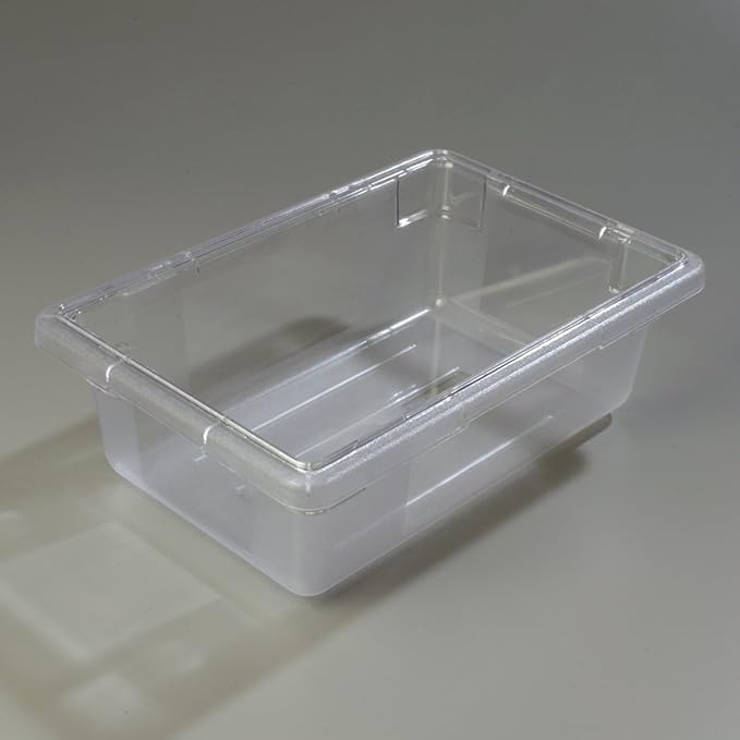 Carlisle FoodService Products Storplus Food Storage Container with Stackable Design for Catering, Buffets, Restaurants, Polycarbonate (Pc), 3.5 Gallons, Clear, (Pack of 6)