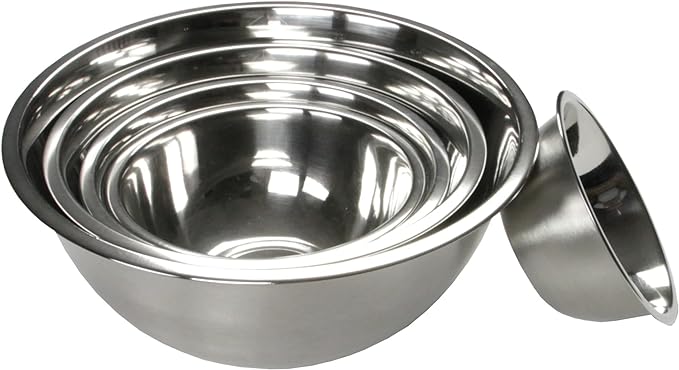 Chef Craft Brushed Mixing Bowl, 1-Quart, Stainless Steel