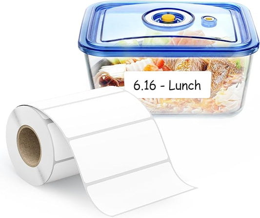 500pcs blank Food Labels,Freezer Labels 1 x 3 Inch Removable for Food Containers, Mason Jar Labels, No Residue Food Storage Labels Perfect for Kitchen cannot be torn, KT-blank-frz-500-1