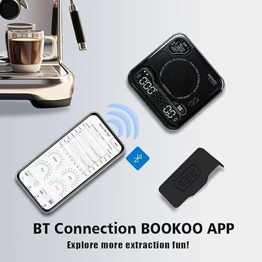 Coffee Scale Espresso Scale with Timer Mini Digtial Coffee Scale Rechargeable with Auto Mode Flow Rate Mode for Coffee Extraction Scale for Coffee APP Bluetooth Connection Coffee Bean Scale