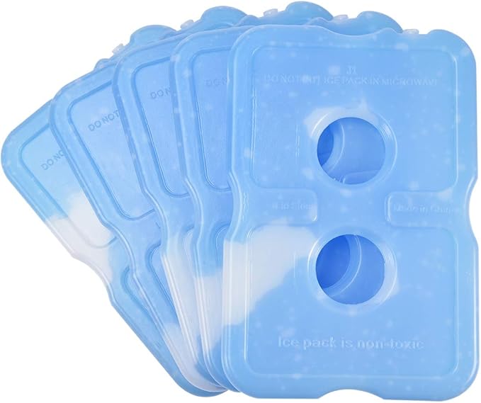 Cold Ice Pack Brick Reusable Long Lasting Cool Slim Thin Freezer Pack Cooler for Lunch Boxes Bag