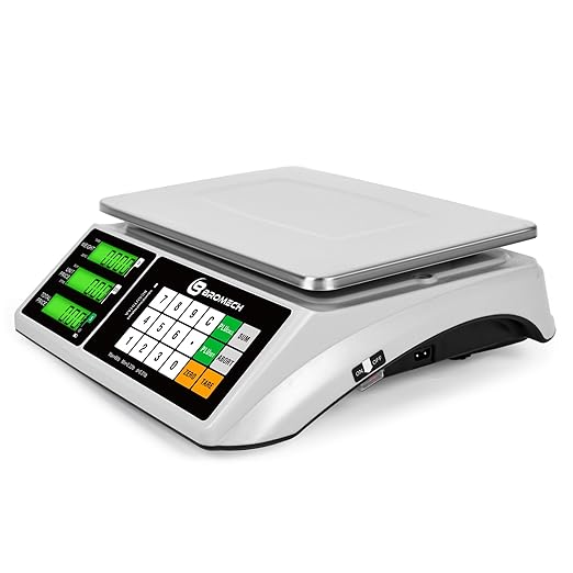 Produce Scale - Precision Commercial Food Scale with Touch Sensitive, Price Calculation - Ideal for Delis, Groceries, Retailers, Farmers Markets, Restaurants - 66lb Accurate Vegetable Scale