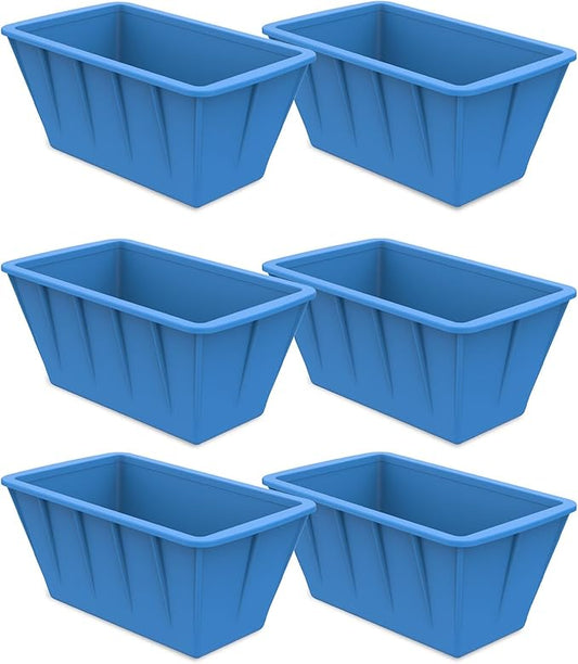 Extra Large Ice Block Molds 6Pack 48LB Silicone Large Ice Cube Molds for Cold Plunge Tub,Reusable Ice Cube Trays for Freezer,Ice Block Molds for Home Ice Bath,Cold Plunge Accessories,Ice Bath Chiller