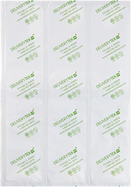 Restaurantware Delivery Tek 11.4 x 7.7 Inch Ice Sheets 10 Durable Cold Packs - Easy-To-Use Design Leakproof Plastic Shipping Ice Packs Reusable For Frozen Meat Vegetables or Beverages