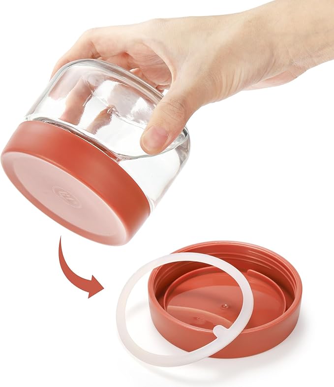 8 Pack Glass Jar with Airtight Lid, 10 oz Overnight Oats Container, Clear Food Yogurt Container to Go, Leak Proof Glass Candy Canning Jars for Food Prep, Spice, Snacks, Jam, Beans, Kitchen