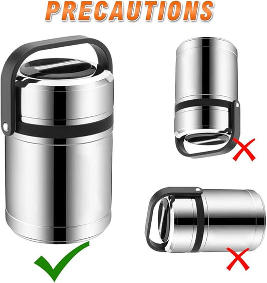 Soup Thermos for Adults, 3 Layered 61oz Food Thermos Jar for Hot Food, Large Wide Mouth Vacuum Insulated Stainless Steel Thermal Lunch Box Container Flask, Men Bento Box for Work Office Travel
