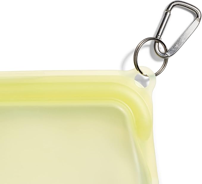 Hydra Cup Reusable Silicone Storage Bags [6 PACK] Food Storage Container, 30 ounces, Press to Lock, Stash Snacks & Meal Prep, Sandwich Size, Microwave & Dishwasher Safe