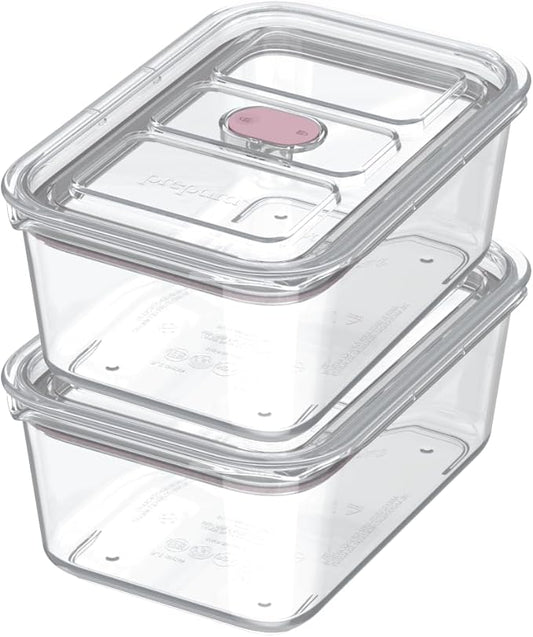 Prepara LatchLok Click 6.4 Cup Food Storage Container, Set of 2, Rose