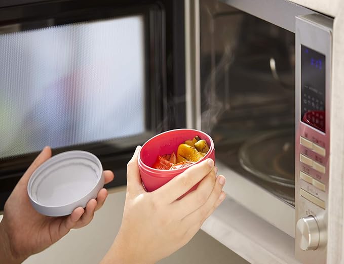 Mepal – Snackpot Ellipse – Food Container for Storing and Transporting Snacks - Suitable for Freezer, Microwave & Dishwasher - 350 ml – Vivid Mauve